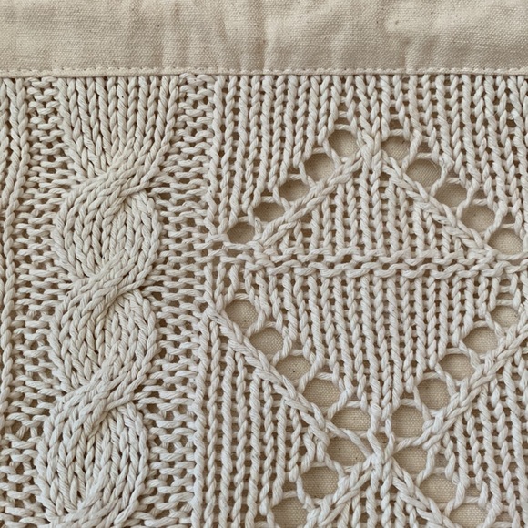 📍FIRM📍VTG Cotton Knit and Canvas Tote MUST BUNDLE - Picture 11 of 15